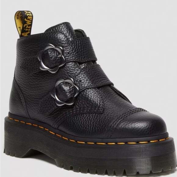 Dr. Martens Shoes - Dr. Marten Devon Flower Buckle Platforms US size 7